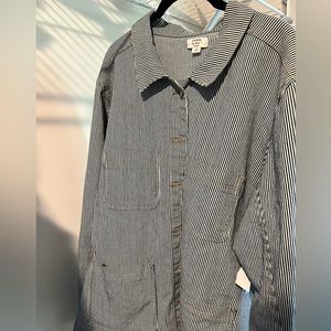 Men’s Long Sleeve Shirt Jacket Button Up